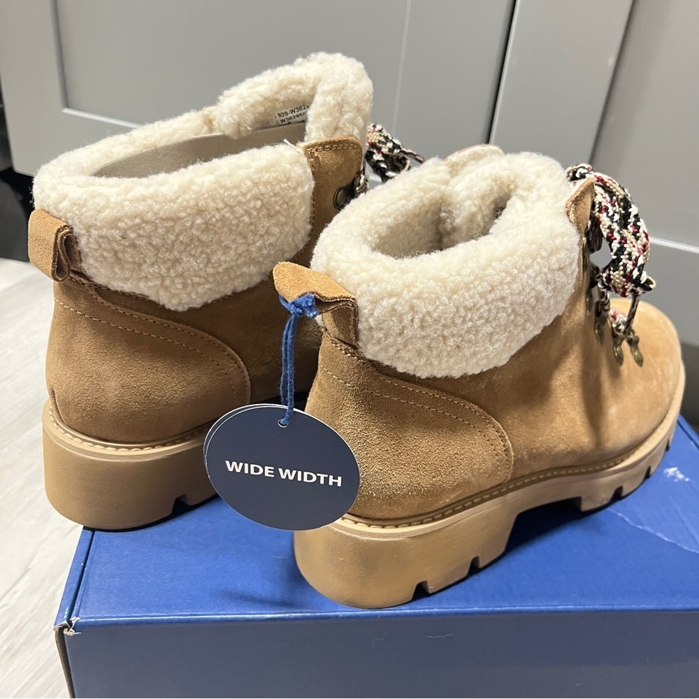 White Mountain Gloving Brown Winter Boots with Shearling, 9 Wide - Picture 5 of 8